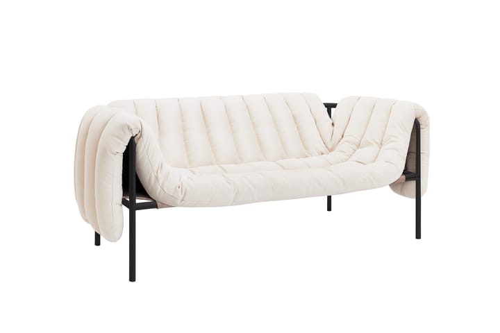 Puffy 2,5-pers. sofa 205 cm, Natural-black grey Hem