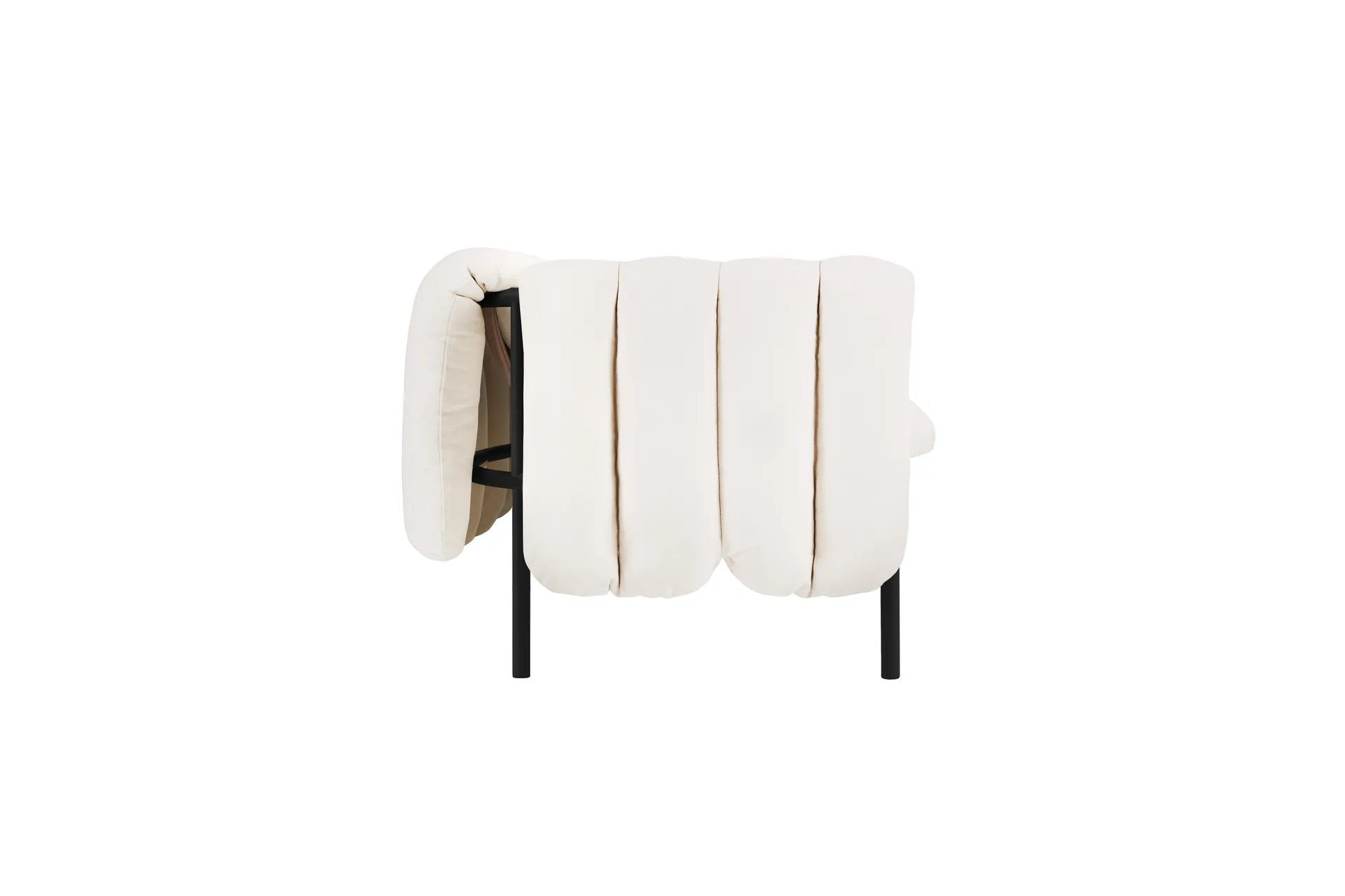 Puffy 2,5-pers. sofa 205 cm, Natural-black grey Hem