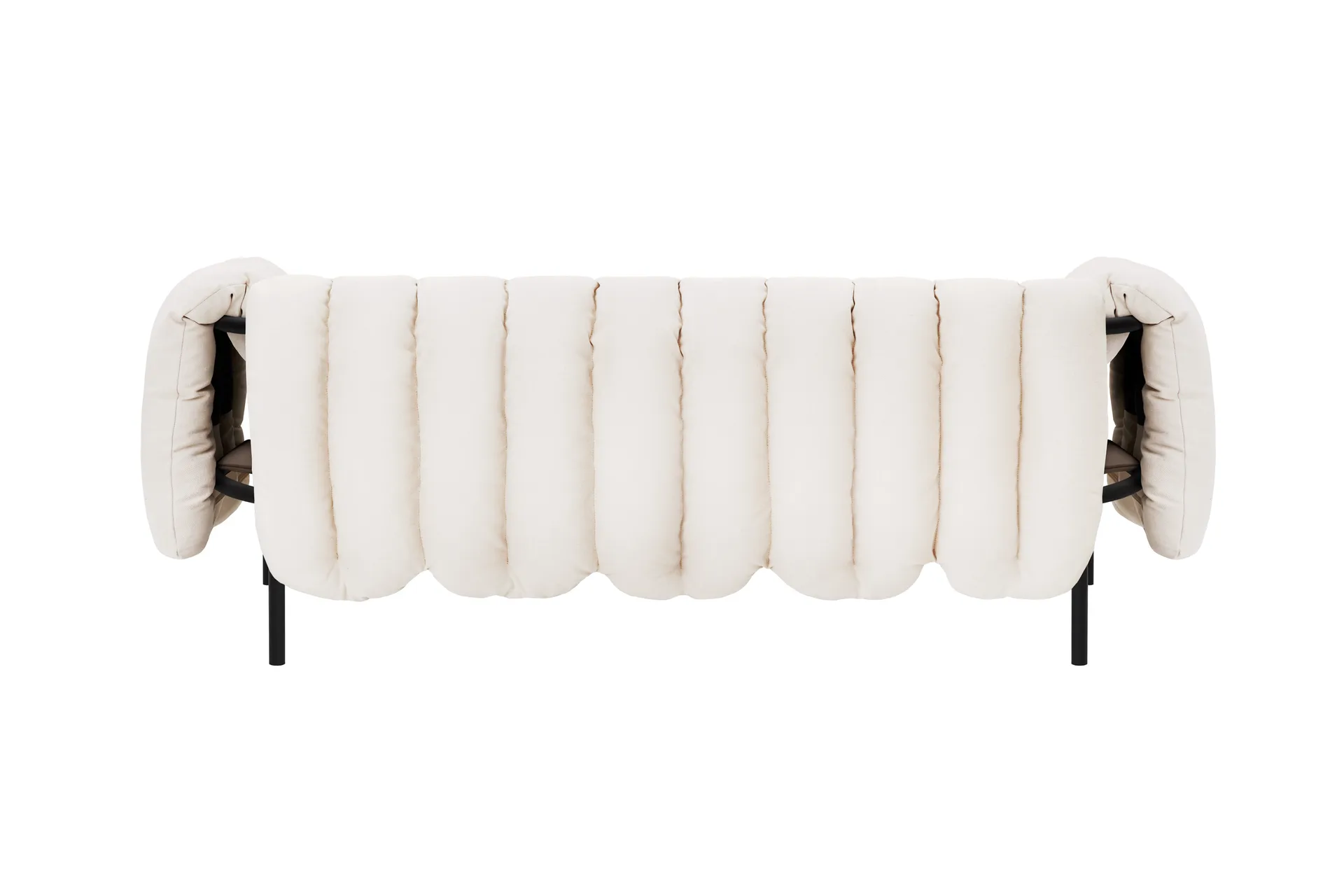 Puffy 2,5-pers. sofa 205 cm, Natural-black grey Hem