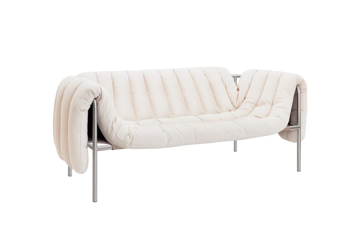 Puffy 2,5-pers. sofa 205 cm, Natural-rustfrit stål Hem