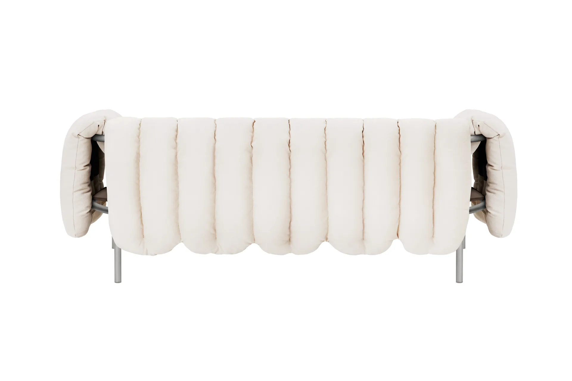 Puffy 2,5-pers. sofa 205 cm, Natural-rustfrit stål Hem