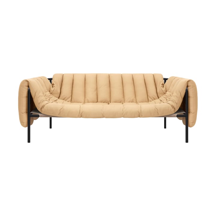 Puffy 2,5-pers. sofa 205 cm - Sand leather-black grey - Hem