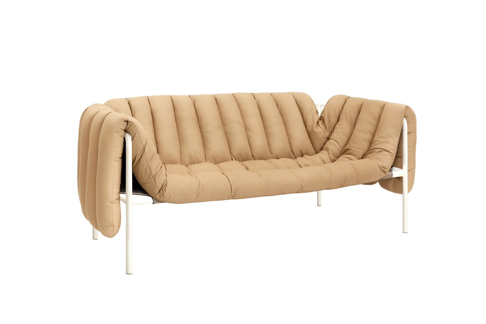 Puffy 2,5-pers. sofa 205 cm, Sand leather-cream Hem