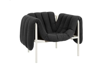 Puffy loungelænestol - Anthracite-cream - Hem