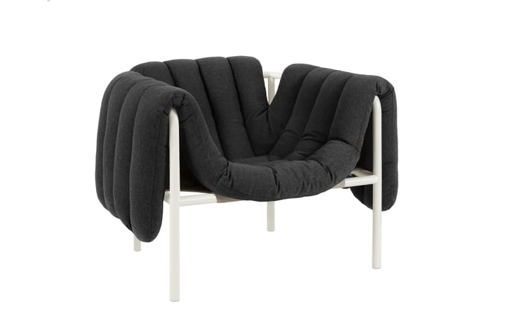 Puffy loungelænestol, Anthracite-cream Hem
