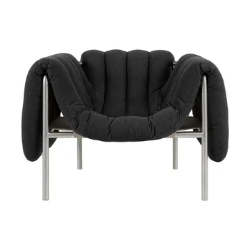 Puffy loungelænestol - Anthracite-rustfrit stål - Hem