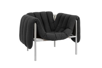 Puffy loungelænestol - Anthracite-rustfrit stål - Hem