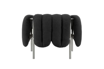 Puffy loungelænestol - Anthracite-rustfrit stål - Hem