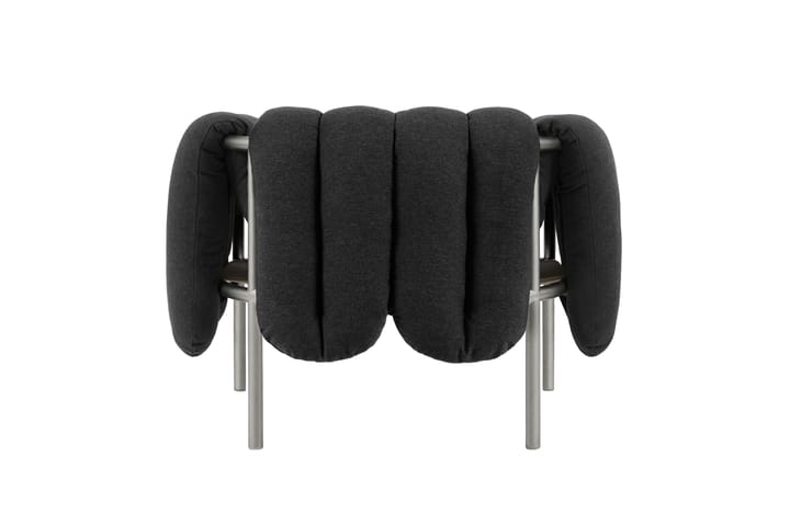 Puffy loungelænestol, Anthracite-rustfrit stål Hem