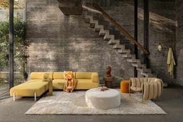 Puffy loungelænestol - Eggshell-black grey - Hem