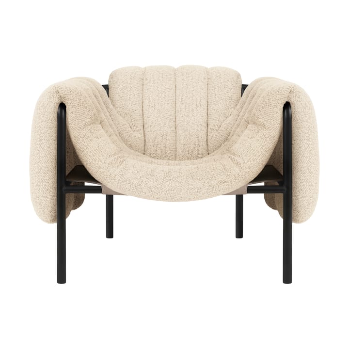 Puffy loungelænestol - Eggshell-black grey - Hem