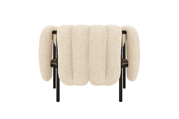 Puffy loungelænestol - Eggshell-black grey - Hem