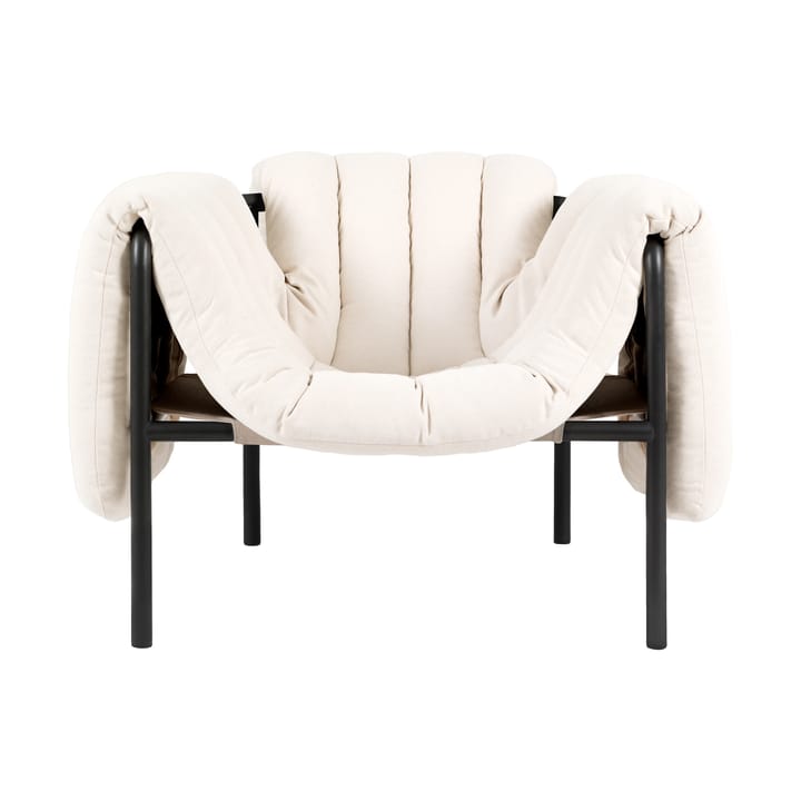 Puffy loungelænestol - Natural-black grey - Hem