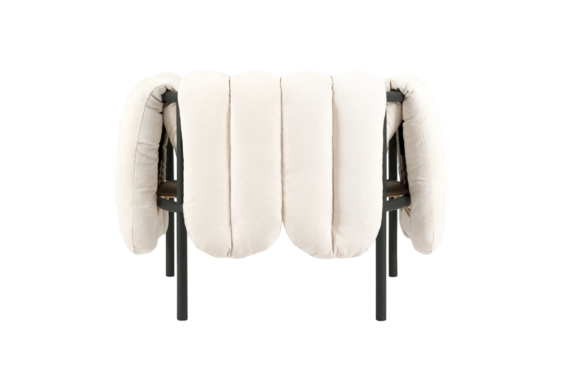 Puffy loungelænestol, Natural-black grey Hem