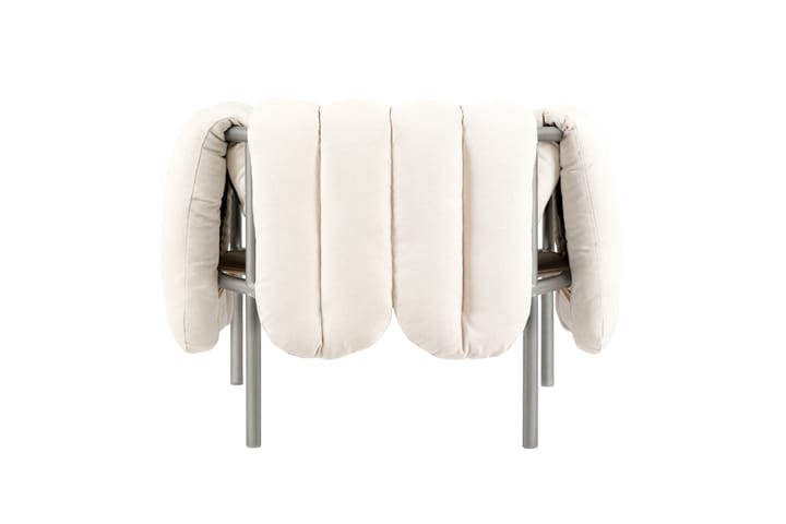 Puffy loungelænestol, Natural-rustfrit stål Hem