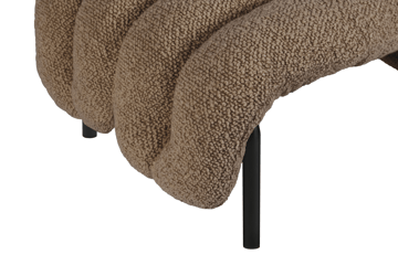 Puffy loungelænestol + ottoman - Sawdust-black grey - Hem