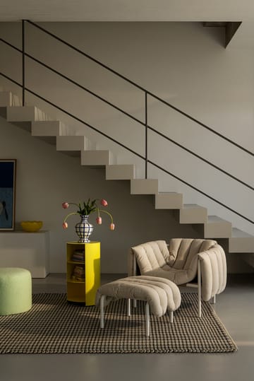Puffy loungelænestol + ottoman - Sawdust-cream - Hem