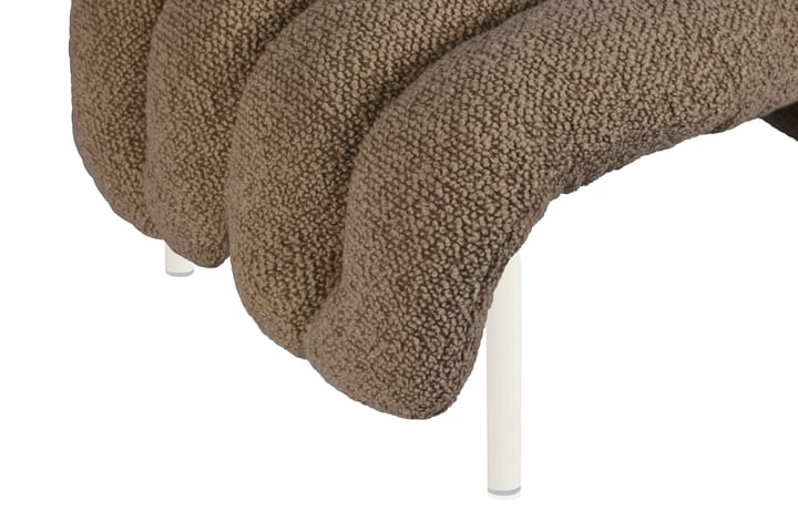 Puffy loungelænestol + ottoman, Sawdust-cream Hem