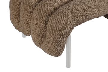 Puffy loungelænestol + ottoman - Sawdust-rustfrit stål - Hem