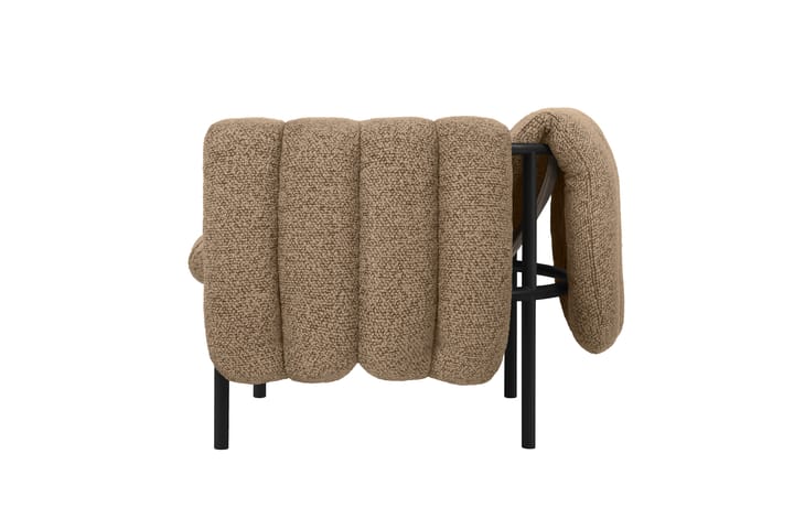 Puffy loungelænestol, Sawdust-black grey Hem
