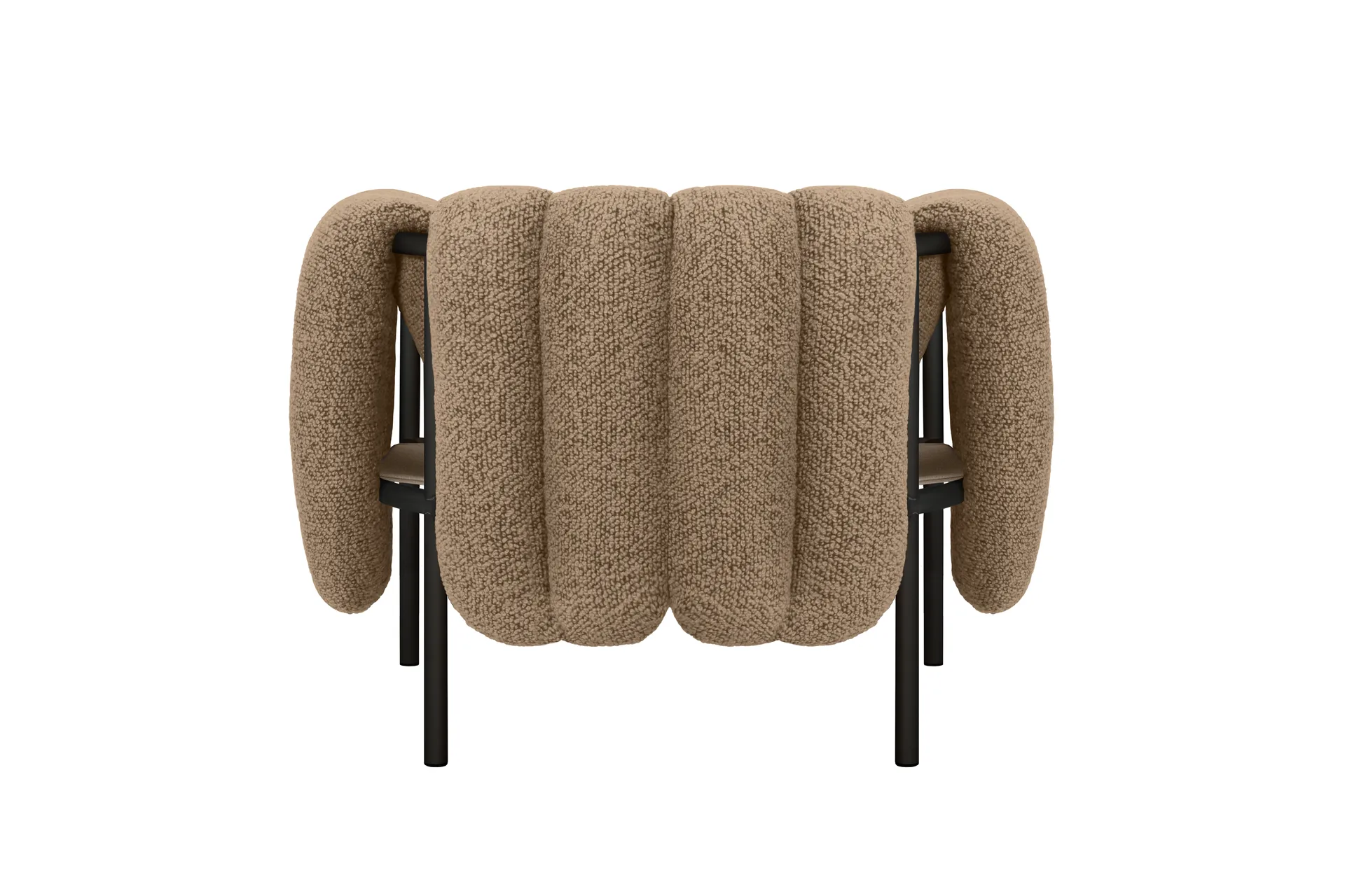 Puffy loungelænestol, Sawdust-black grey Hem