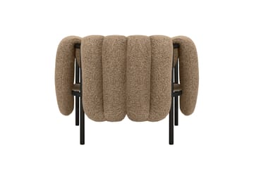 Puffy loungelænestol - Sawdust-black grey - Hem