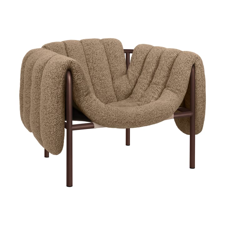 Puffy loungelænestol - Sawdust-chocolate brown - Hem