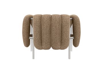 Puffy loungelænestol - Sawdust-rustfrit stål - Hem