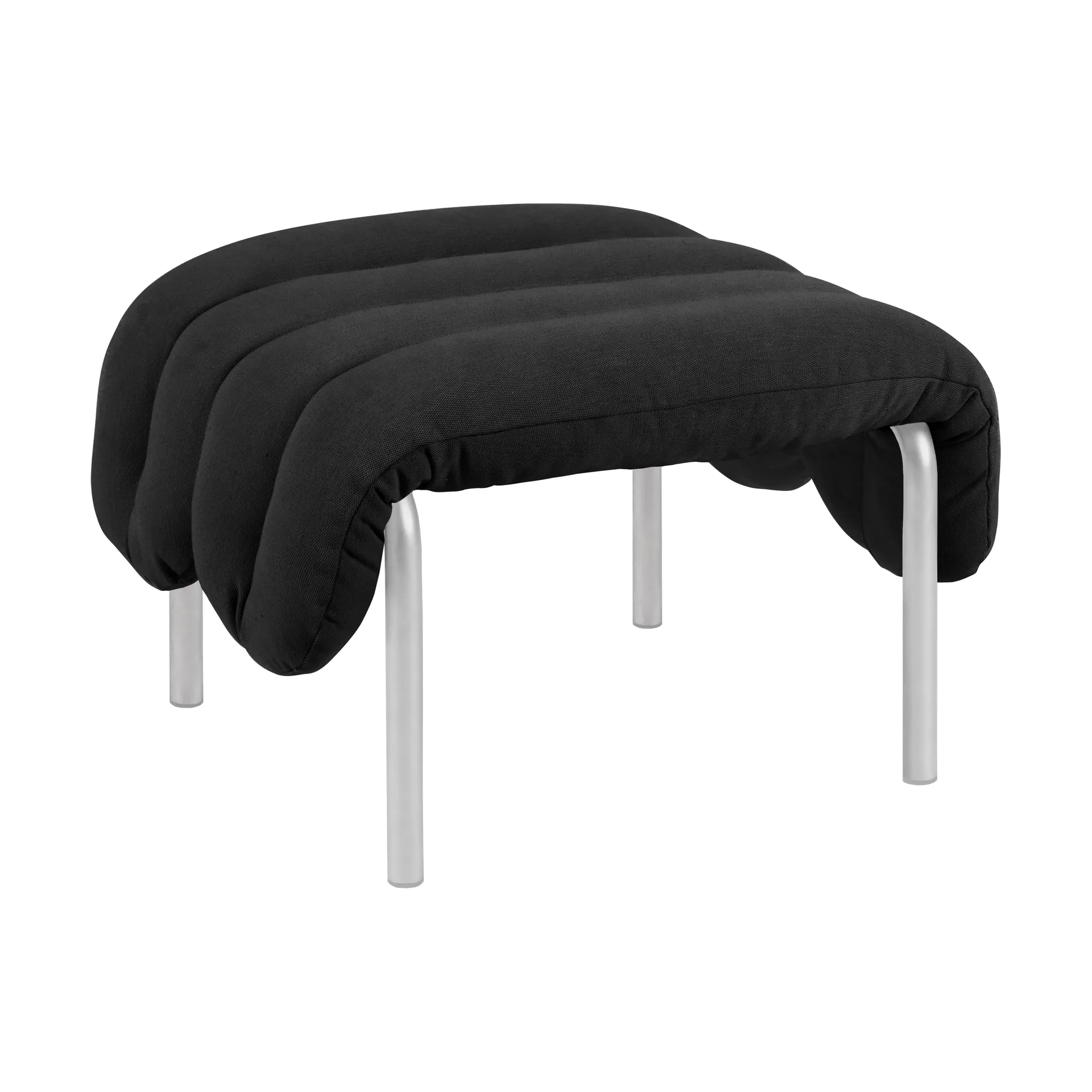 Puffy ottoman 58x67 cm, Anthracite-rustfrit stål Hem