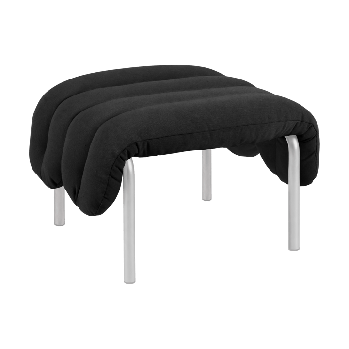 Puffy ottoman 58x67 cm - Anthracite-rustfrit stål - Hem