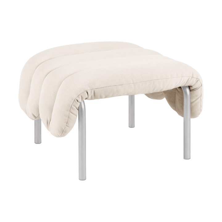 Puffy ottoman 58x67 cm - Natural-rustfrit stål - Hem