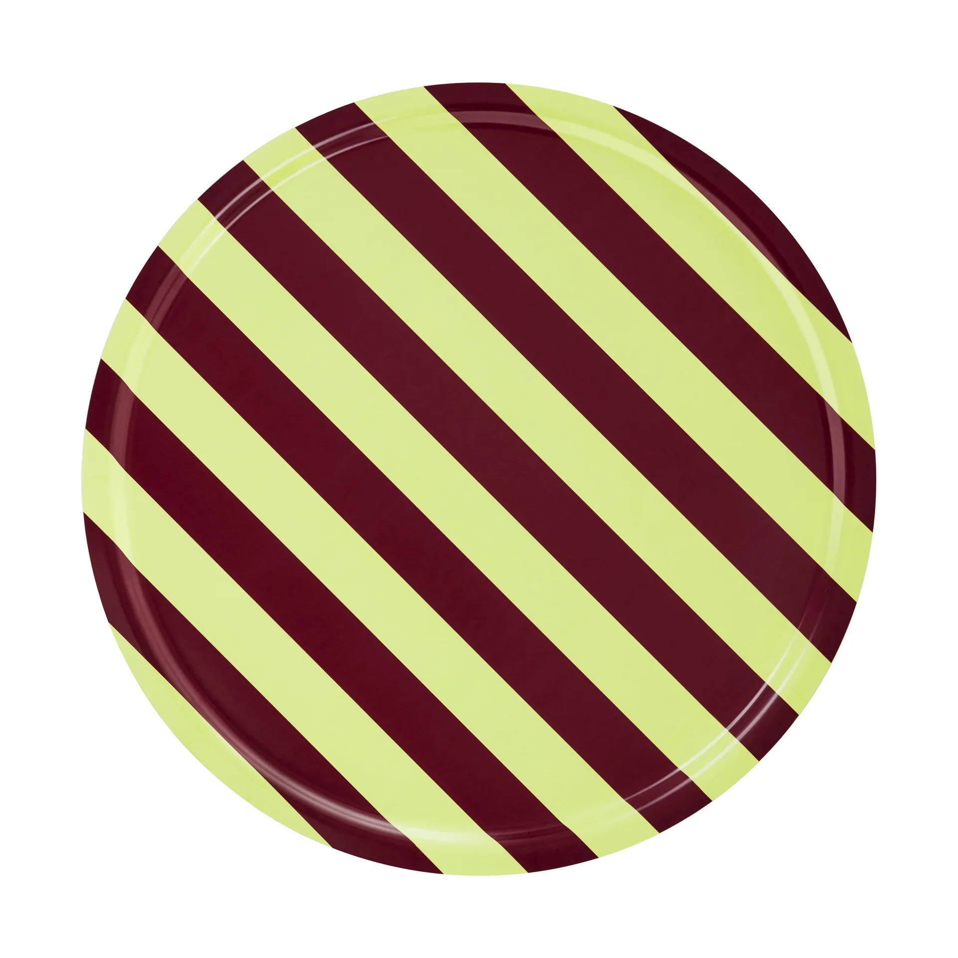 Stripe bakke Large Ø65 cm, Butter-burgundy Hem