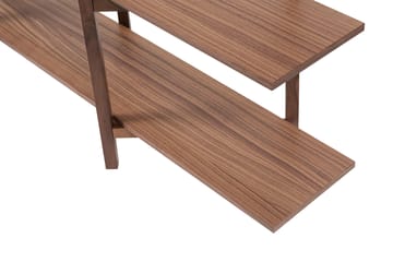 Zig Zag hylde Low 175x100 cm - Valnød - Hem