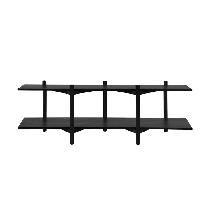 Zig Zag hylde Media 194x57 cm - Black - Hem
