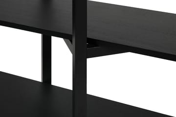Zig Zag hylde Media 194x57 cm - Black - Hem