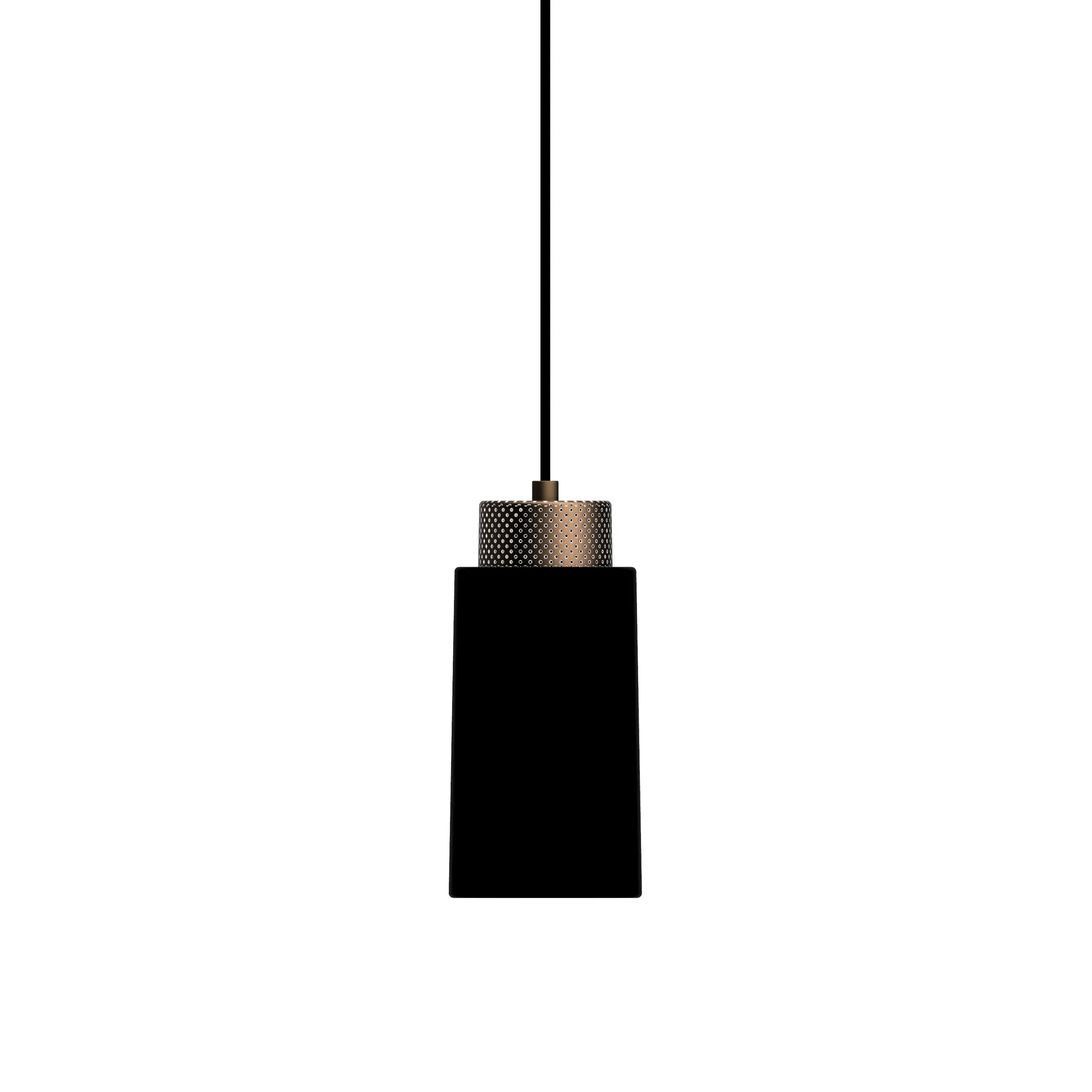 Edge pendel small, Mat sort/Bronze Herstal
