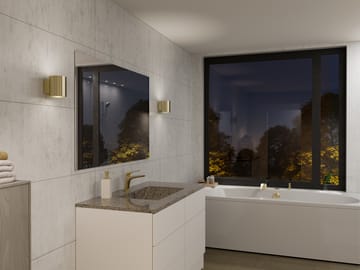 Evoke væglampe small - Satin brass - Herstal