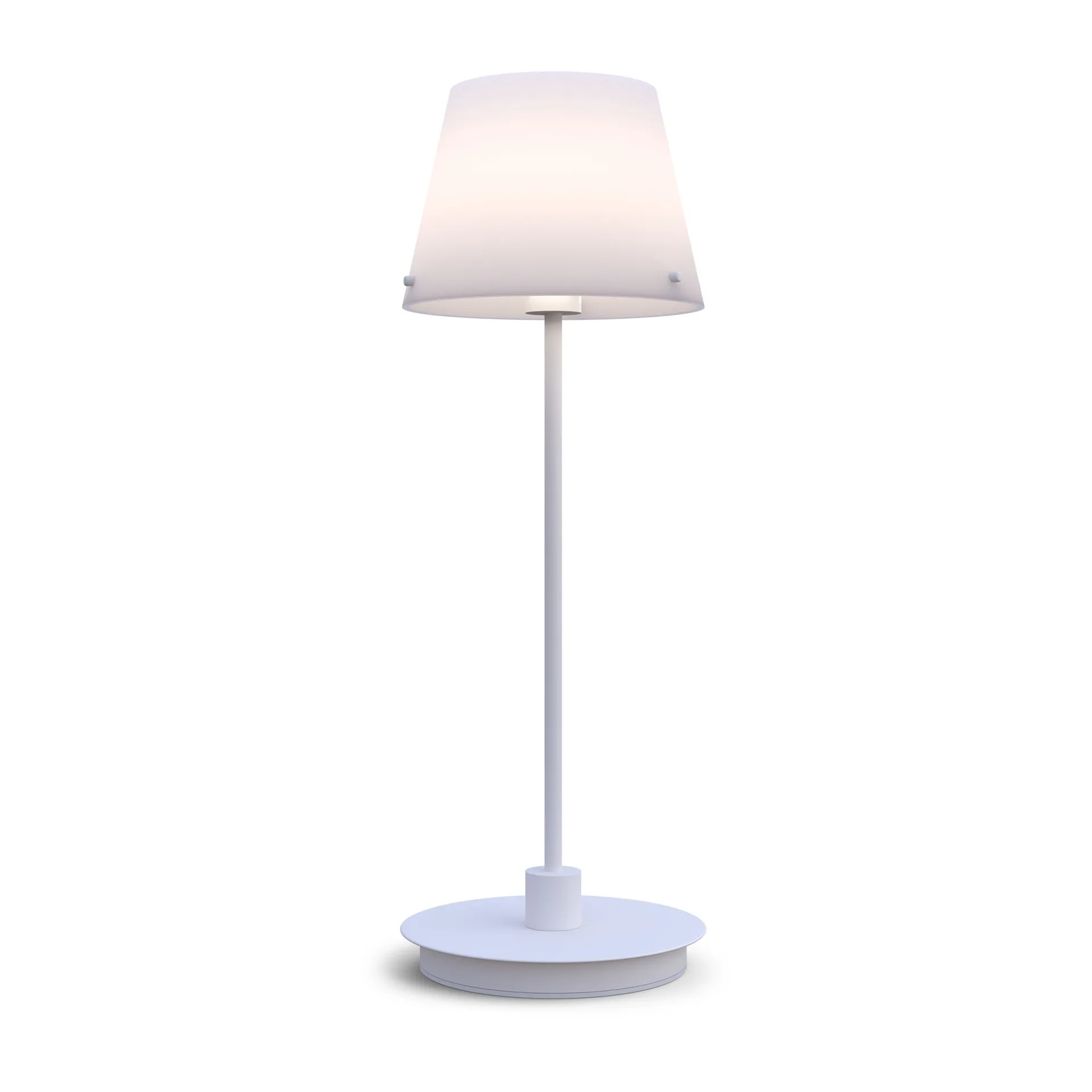 Gil il Grande bordlampe, Hvid/Opalglas Herstal