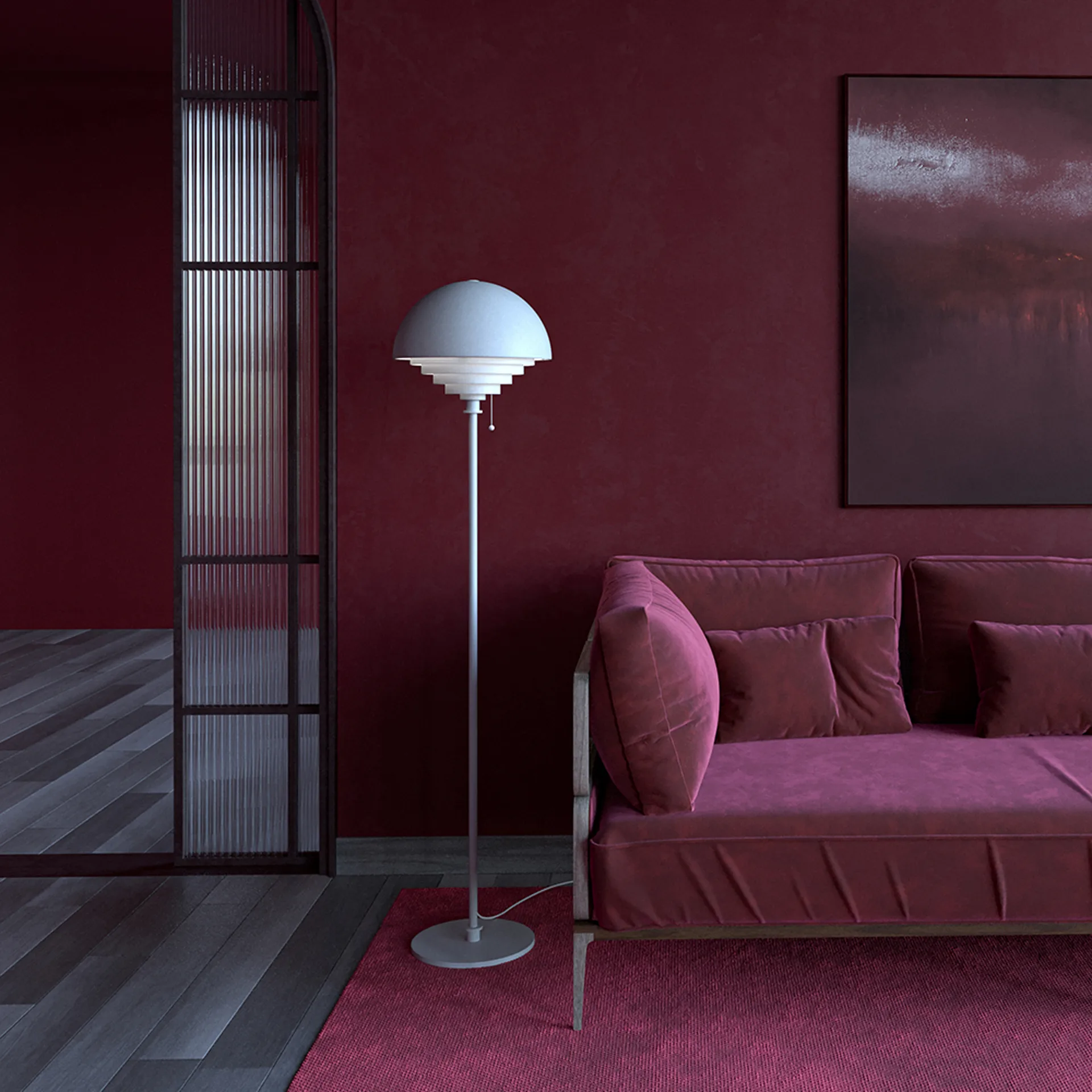 Motown gulvlampe 150 cm, Hvid Herstal