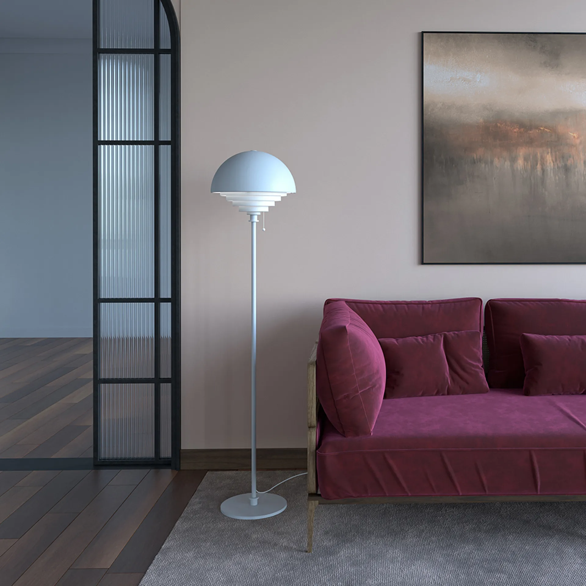 Motown gulvlampe 150 cm, Hvid Herstal