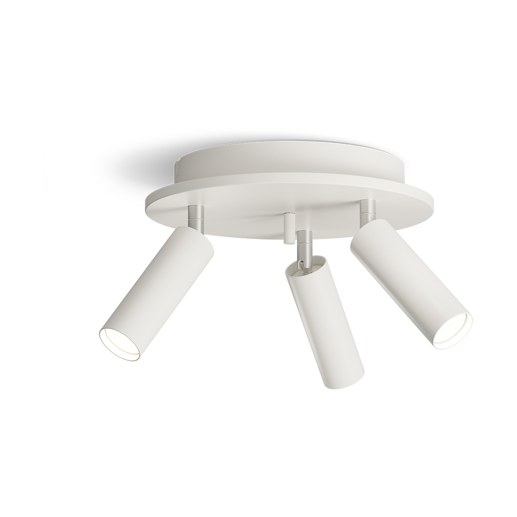Herstal line spotlight rund 3 Mat hvid | Skandinavisk Design | Loftslamper & pendler | Hvid