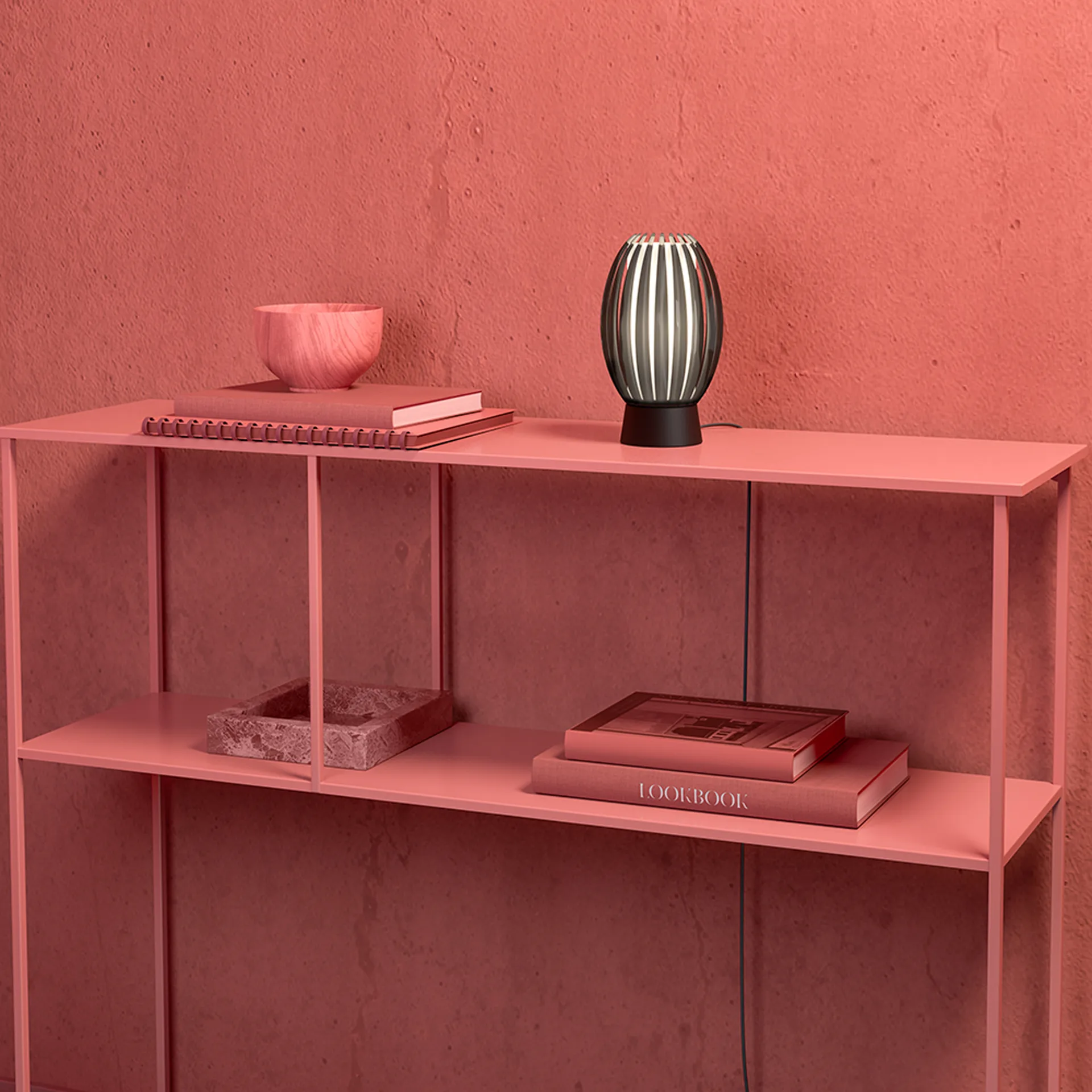 Tentacle bordlampe S 18,5 cm, Sort/Røgfarvet Herstal