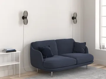 Tentacle væglampe duo 34 cm - Sort/Røgfarvet - Herstal