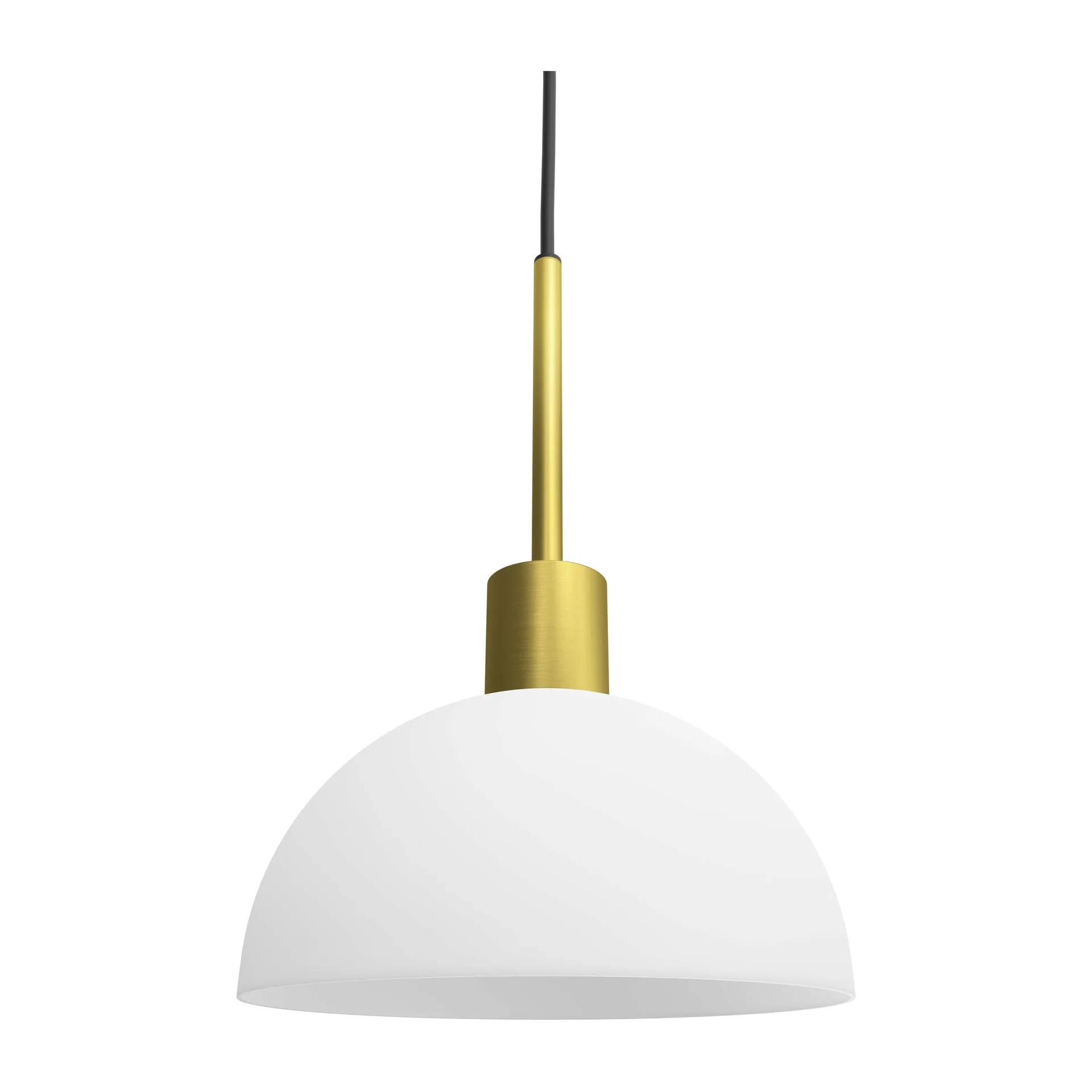 Vienda loftlampe, Messing/Opalglas Herstal