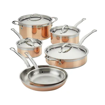 Hestan Copperbond gryde- og stegepandesæt - 10 dele - Hestan