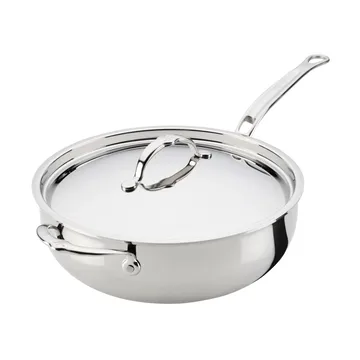 Hestan ProBond Luxe allroundpande med låg - Rustfrit stål, hjælpegreb - Hestan