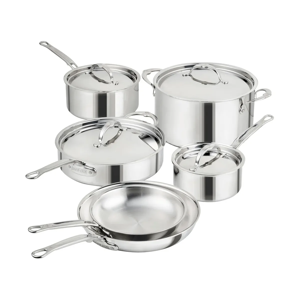 Hestan ProBond Luxe gryde- og stegepandesæt, Rustfrit stål, 10 dele Hestan