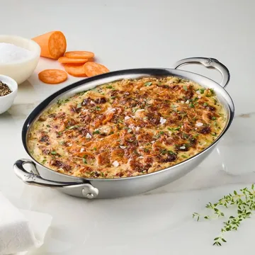 Hestan Provisions gratinform - Rustfrit stål, oval, 42,5x33,5 cm - Hestan