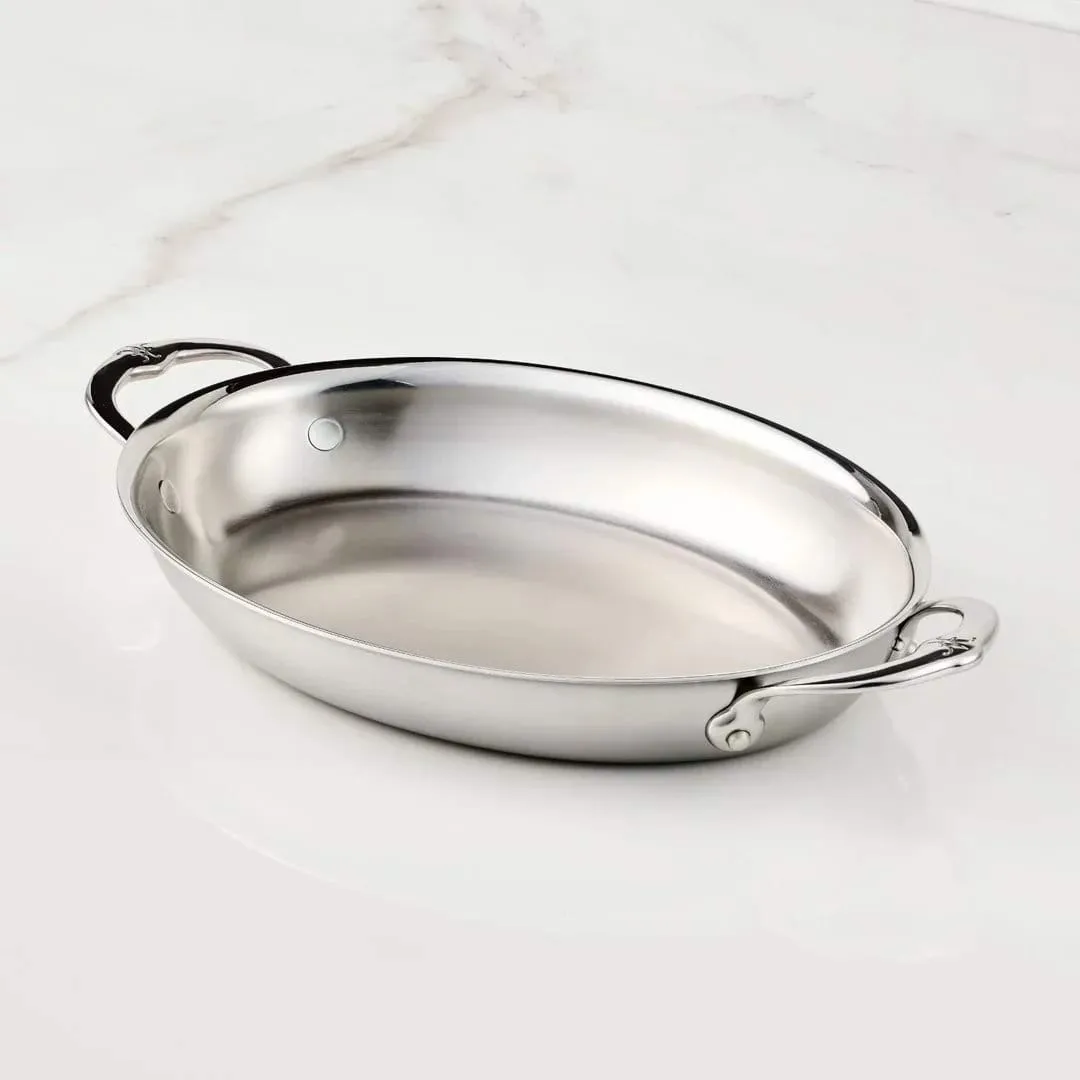 Hestan Provisions gratinform, Rustfrit stål, oval, 42,5x33,5 cm Hestan
