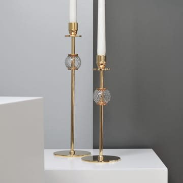 Alba lysestage 40 cm - Solid messing og glas - Hilke Collection
